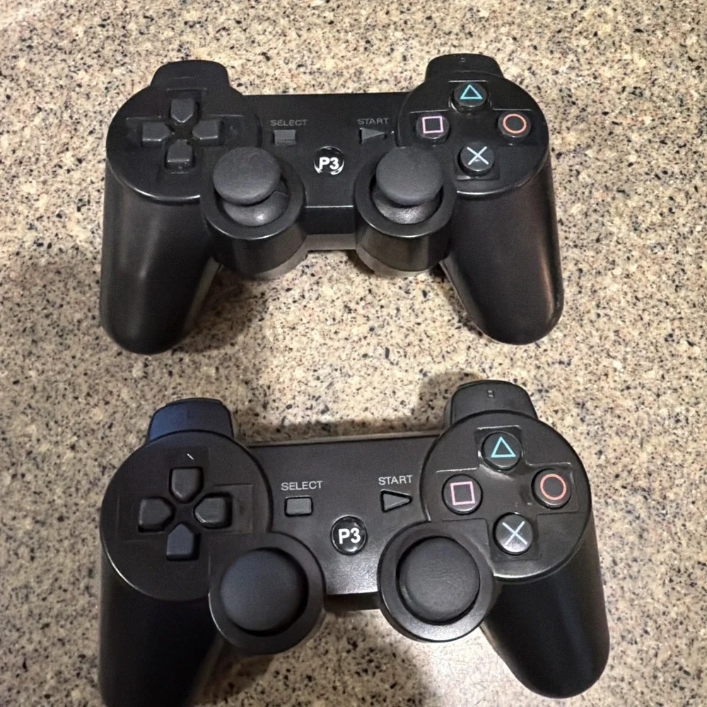 2 Unbranded P3 DualShock Wireless Controller CECHZC2U Black Bluetooth  Working